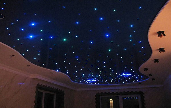 Натяжной потолок Звездное небо двухуровневый